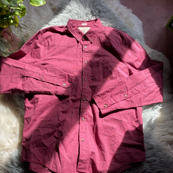 Hollister Stretch Button Down Shirt - Picture 5 of 9